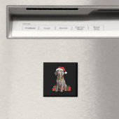 Weihnachts-Weimaraner-Hund  Magnet (In Situ (Geschirrspüler))