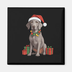 Weihnachts-Weimaraner-Hund  Magnet