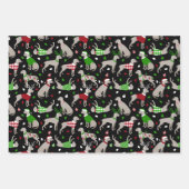 Weihnachts Weimaraner Hunde Wrapping Papier Blätte (Vorderseite 3)