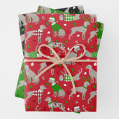 Weihnachts Weimaraner Hunde Wrapping Papier Blätte (Beispiel)