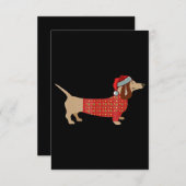 Weihnachts-Weiner-Dackel-Dackel im Hund RSVP Karte (Vorne/Hinten)