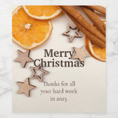 Weihnachts-Weinflasche - Set Weinetikett (Einzelnes Label)