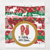 Weihnachts-Weinflaschen-Etikett Weinetikett (Einzelnes Label)