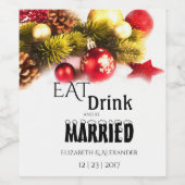 Weihnachts-Weinkennzeichen Weinetikett (Einzelnes Label)
