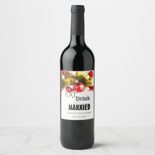 Weihnachts-Weinkennzeichen Weinetikett
