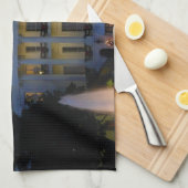 Weihnachts-Weiße Haus am Abend in Washington DC Geschirrtuch (Viertel Falte)