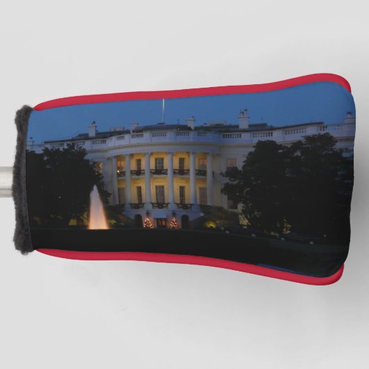 Weihnachts-Weiße Haus am Abend in Washington DC Golf Headcover (Vorderseite)