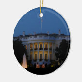 Weihnachts-Weiße Haus am Abend in Washington DC Keramik Ornament (Links)