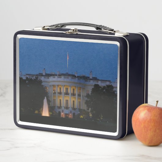 Weihnachts-Weiße Haus am Abend in Washington DC Metall Brotdose (Beispiel)