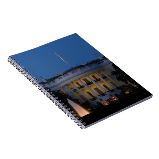 Weihnachts-Weiße Haus am Abend in Washington DC Notizblock (Rechte Seite)