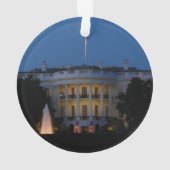 Weihnachts-Weiße Haus am Abend in Washington DC Ornament (Rückseite)