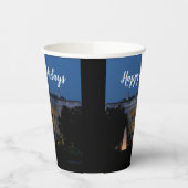 Weihnachts-Weiße Haus am Abend in Washington DC Pappbecher (Links)