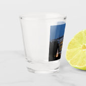 Weihnachts-Weiße Haus am Abend in Washington DC Schnapsglas (Links)