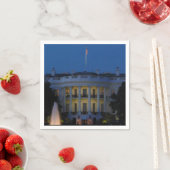 Weihnachts-Weiße Haus am Abend in Washington DC Serviette (Beispiel)