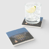 Weihnachts-Weiße Haus am Abend in Washington DC Steinuntersetzer (Seitenansicht)