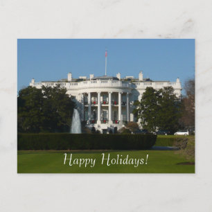 Weihnachts-Weiße Haus für Feiertage Washington DC Feiertagspostkarte
