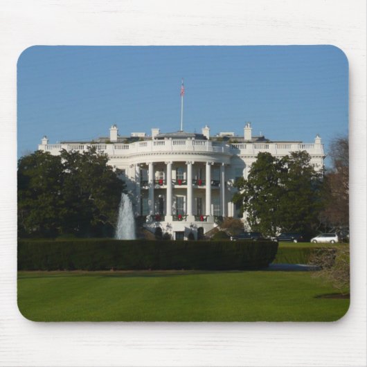 Weihnachts-Weiße Haus für Feiertage Washington DC Mousepad (Vorne)