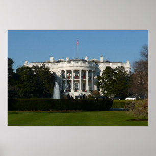 Weihnachts-Weiße Haus für Feiertage Washington DC Poster