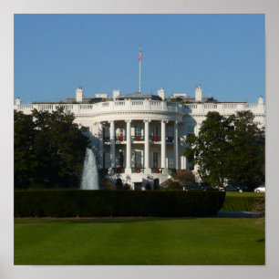 Weihnachts-Weiße Haus für Feiertage Washington DC Poster