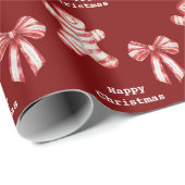 Weihnachts-Weißer Pfefferminz Gingerbrot Cookie Geschenkpapier (Rolleneckpunkt)