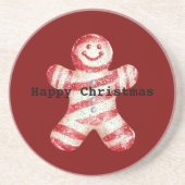 Weihnachts-Weißer Pfefferminz Gingerbrot Cookie Getränkeuntersetzer (Vorne)