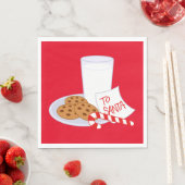 Weihnachts-Weißer Standard Napkin/Cookies und Milc Serviette (Beispiel)