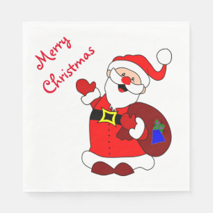 Weihnachts-Weißer Standard Napkin/Wachmann Serviette