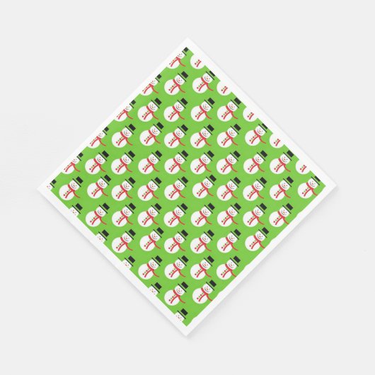 Weihnachts-Weißer Standard Neapel/Schneemänner Serviette (Ecke)