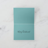 Weihnachts-Weißes & Aqua-Schneeflocken auf Aquamar (Innenseite)