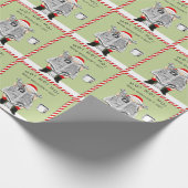 Weihnachts-Weißes Elefant-Party Geschenkpapier (Ecke)