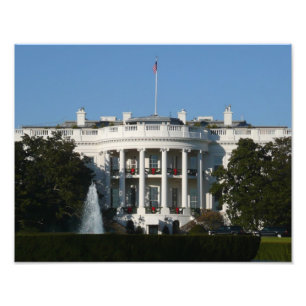 Weihnachts-Weißes Haus für Feiertage Washington DC Fotodruck