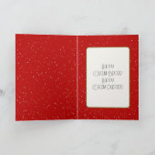 Weihnachts-Weißkatze mit rotem Scarf Karte (Innenseite)