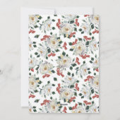 Weihnachts-Weißrosen-Blume Personalisiert Feiertagskarte (Rückseite)