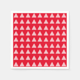 Weihnachts-Weißschnee-Sterne Baumpapier Serviette