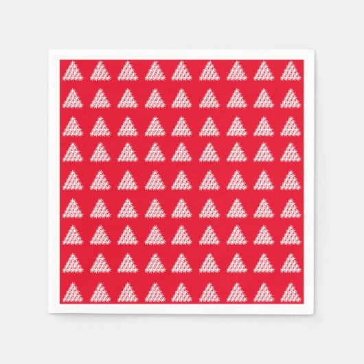 Weihnachts-Weißschnee-Sterne Baumpapier Serviette (Vorderseite)