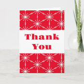 Weihnachts-Weißschneeflocken Gemustert Moderne Dankeskarte (Vorderseite)