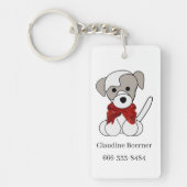 Weihnachts-Welpe-Foto Hochladen oder Zeichnend Sch Schlüsselanhänger (Vorderseite)