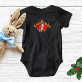 Weihnachts Welpe Gingerbret Letter E Boy Baby Strampler