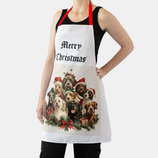 Weihnachts Welpe Schürze (InSitu)