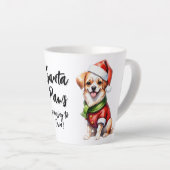 Weihnachts-Welpe tragen Weihnachtsklauseln Outfit Milchtasse (Rechte Ecke)