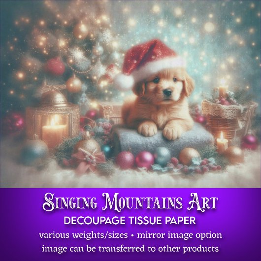 Weihnachts Welpen Festliche Weihnachtsmannmütze Ni Seidenpapier