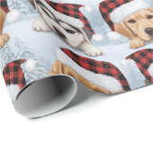 Weihnachts-Welpen-Geschenkpapier Geschenkpapier (Rolleneckpunkt)