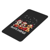 Weihnachts Welpen Hunde frohe Dogmas Magnet (Linke Seite)