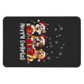 Weihnachts Welpen Hunde frohe Dogmas Magnet (Horizontal)