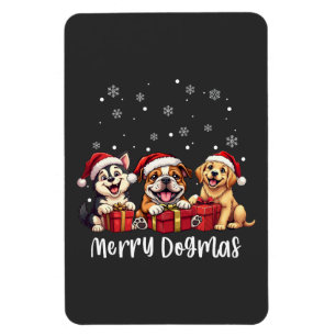 Weihnachts Welpen Hunde frohe Dogmas Magnet
