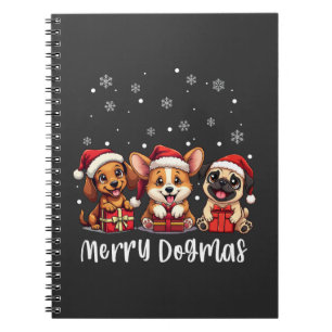 Weihnachts Welpen Hunde frohe Dogmas Notizblock