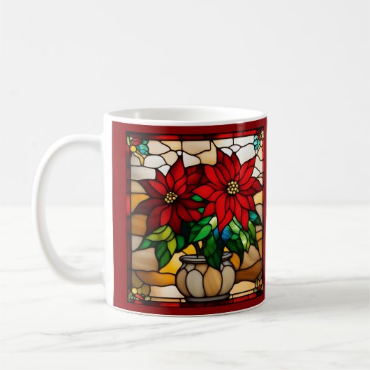 Weihnachts Welpen Imitate gestanzt Glas Kaffeetasse (Links)