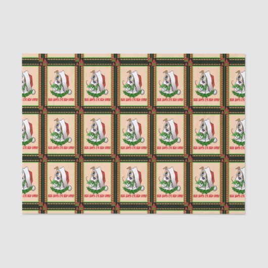 Weihnachts-Welpengewebe Seidenpapier (Vorderseite)