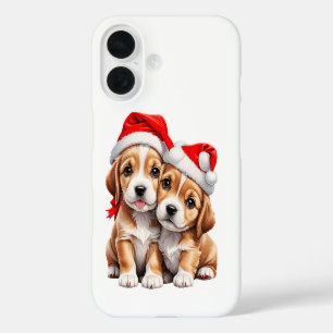 Weihnachts Welpenhunde iPhone 16 Hülle