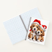 Weihnachts Welpenhunde Notizblock (Innenseite)